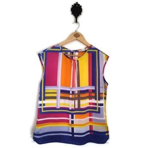 Liz Claiborne Color Block Silk Feel Top